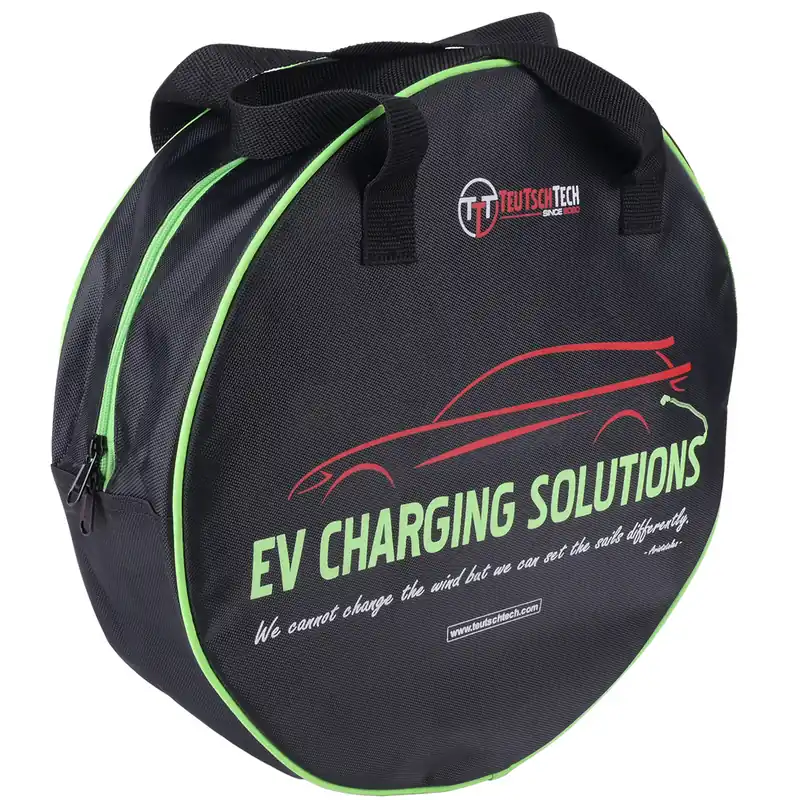 Exklusiv Grüne Ladekabeltasche mit Reißverschluss – Teutschtech